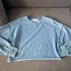 blue crew neck sweater